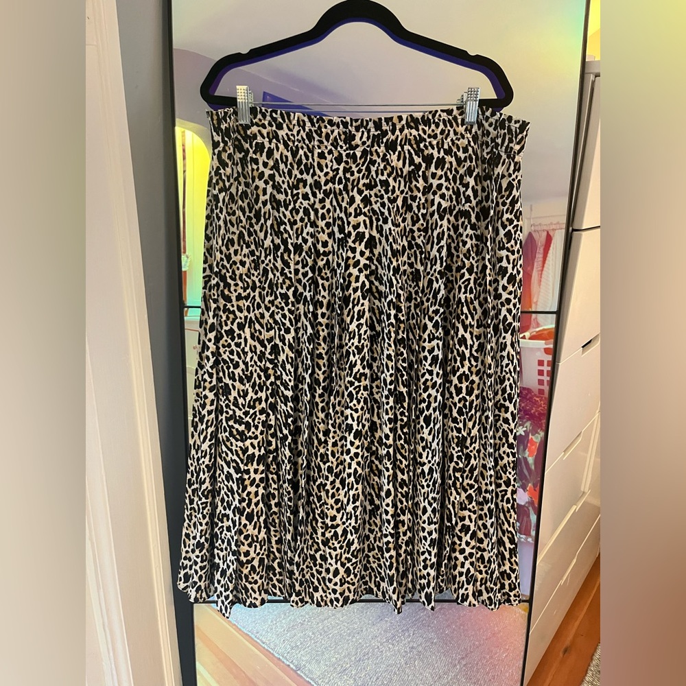 NWT JCREW Leopard Midi Skirt